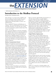 Introduction to the Modbus Protocol