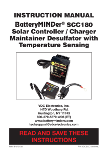 BatteryMINDer® SCC180 Solar Controller / Charger Maintainer