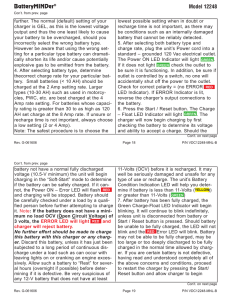 Instructions for New 12248 BatteryMINder - Part 2
