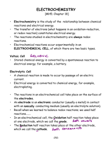 Completed Notes for Electrochemistry