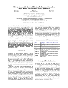 A Direct Approach to Electrical Machine Performance Evaluation