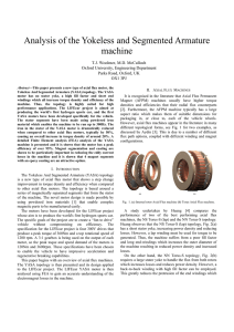Analysis of the Yokeless and Segmented Armature machine