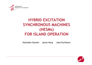 HYBRID EXCITATION SYNCHRONOUS MACHINES (HESMs) FOR