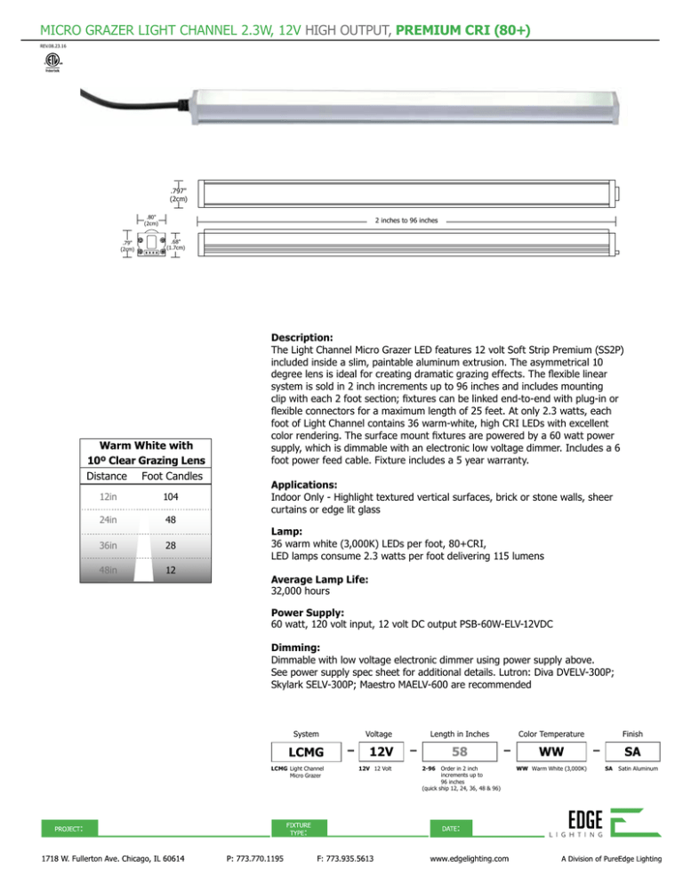 Specification Sheet