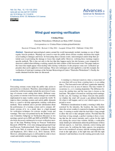 Wind gust warning verification