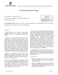 Marija Lipar, et al. Oronasal Fistula in Dogs. J Vet Sci Res 2016, 1(2