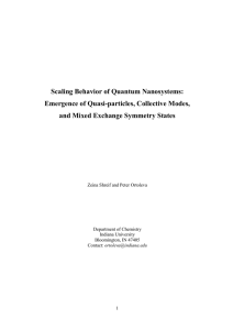 Scaling Behavior of Quantum Nanosystems: Emergence