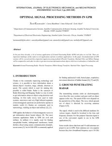 OPTIMAL SIGNAL PROCESSING METHODS IN GPR