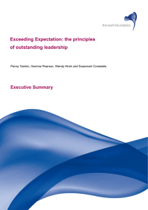 Exceeding Expectation: the principles of outstanding leadership