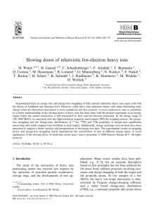 Slowing down of relativistic few-electron heavy ions