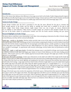 Swine Feed Efficiency: Impact of Feeder Design and Management