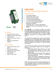 LDM-1000 – LVDT/RVDT Signal Conditioning Module