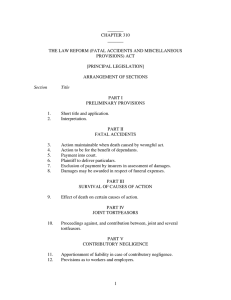 the law reform (fatal accidents and miscellaneous provisions)