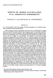 ASPECTS OF CHARGE ACCUMULATION IN d. c. RESISTIVITY