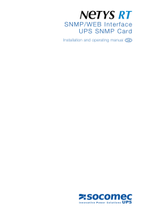 SNMP/WEB Interface UPS SNMP Card