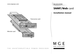 SNMP/Web card