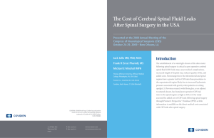 The Cost of Cerebral Spinal Fluid Leaks After Spinal Surgery