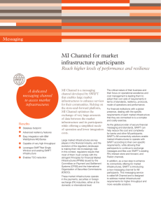 MI Channel for market infrastructure participants