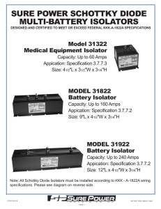 sure power schottky diode multi-battery isolators