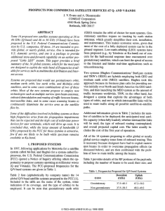 1.1 Prospects for Commercial Satellite Services at Q- and V