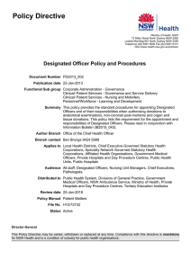 Designated Officer Policy and Procedures