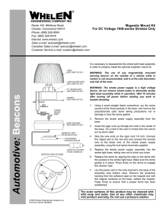 13372: Mag.Mount Kit for DC Voltage 1000 Series Strobes Only)