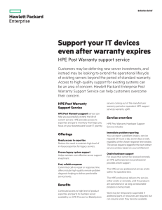 Support your IT devices even after warranty expires: HPE Post