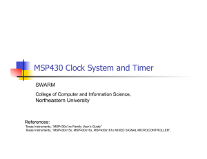 MSP430 Clock System and Timer
