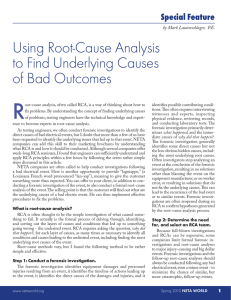 Using Root-Cause Analysis to Find Underlying Causes of