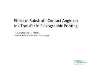 Effect of Substrate Contact Angle on Ink Transfer in Flexographic