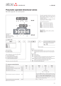 Pneumatic operated directional valves