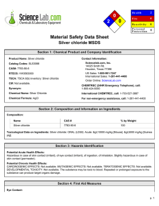 MSDS for Silver chloride