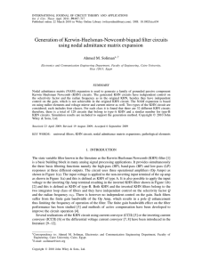 Generation of Kerwin‐Huelsman‐Newcomb biquad filter circuits