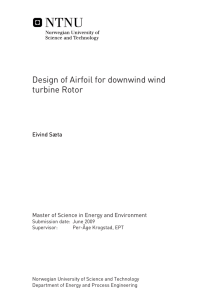 Design of Airfoil for downwind wind turbine Rotor