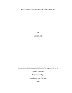 BY YOUR NAME A dissertation submitted in partial