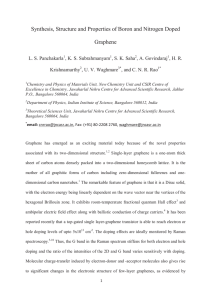 Synthesis, Structure and Properties of Boron and Nitrogen Doped