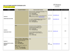 1st year autumn quarter basic science courses