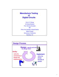 Manufacture Testing of Digital Circuits