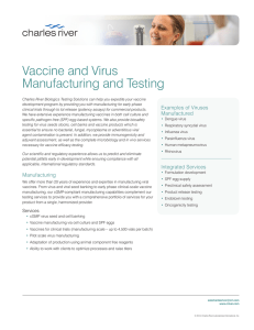 Vaccine and Virus Manufacturing and Testing | Charles River