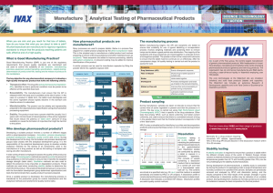 Manufacture Analytical Testing of Pharmaceutical Products