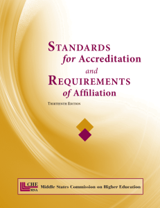 Standards for Accreditation and Requirements of Affiliation