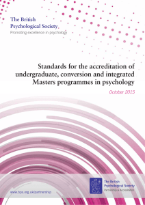 Standards for the accreditation of undergraduate, conversion and