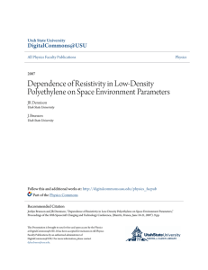 Dependence of Resistivity in Low-Density Polyethylene on Space