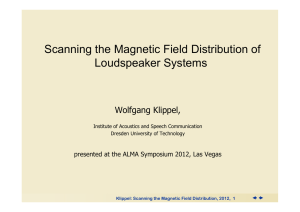 Scanning the Magnetic Field Distribution of Loudspeaker Systems