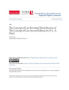 The Concept of Law Revisited - Osgoode Digital Commons