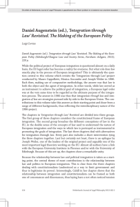 Daniel Augenstein (ed.), `Integration through Law` Revisited. The
