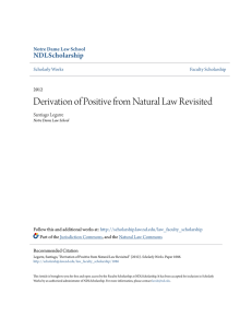 Derivation of Positive from Natural Law Revisited