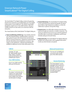 Emerson Network Power SmartCabinet™ for Digital Ceiling