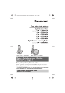 Model No. KX-TG6521BX Model No. KX-TG5511BX KX