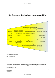 UK Quantum Technology Landscape 2014
